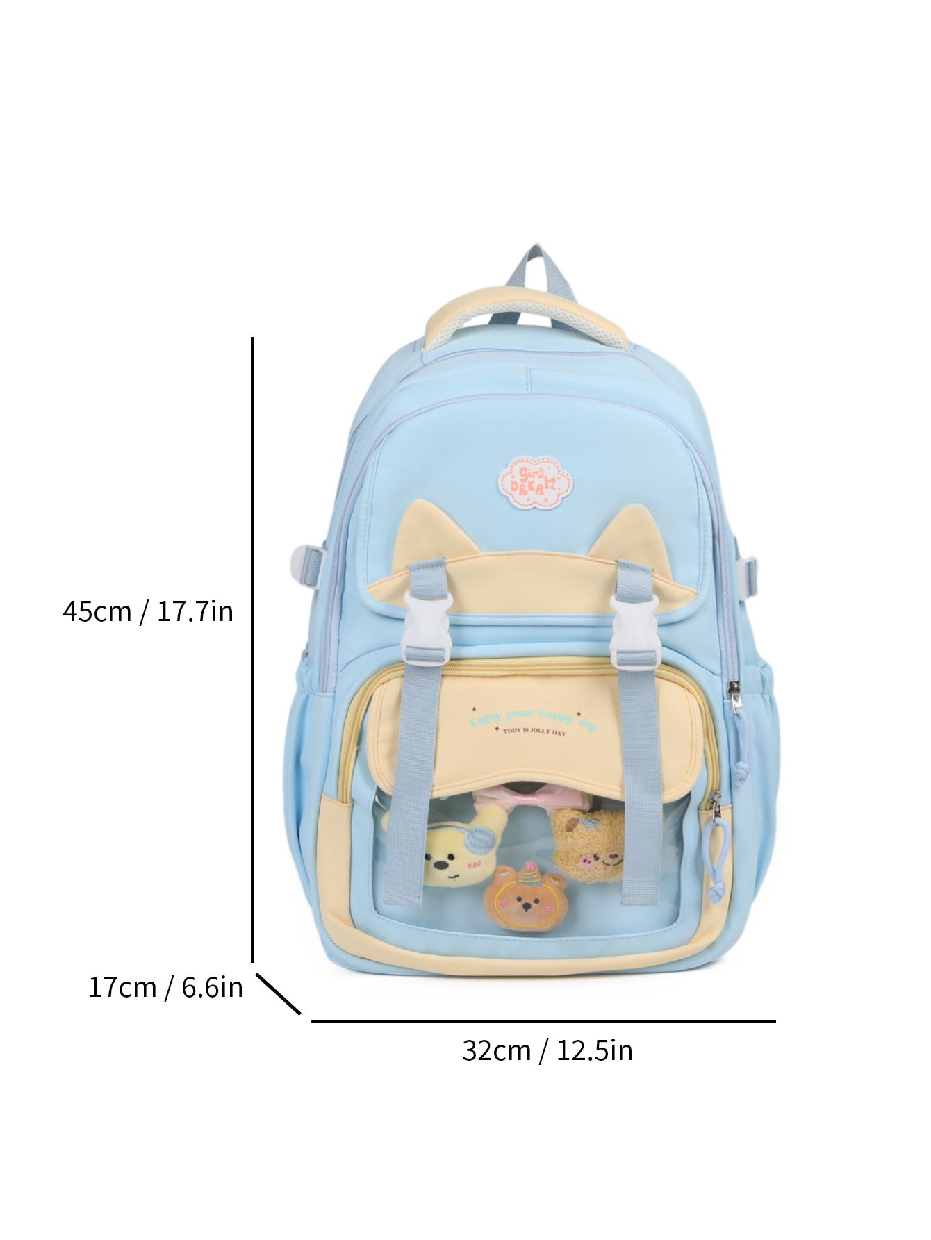 New cute backpack female cartoon large capacity 3-9 grades primary school schoolbag animation sweet girl backpack
