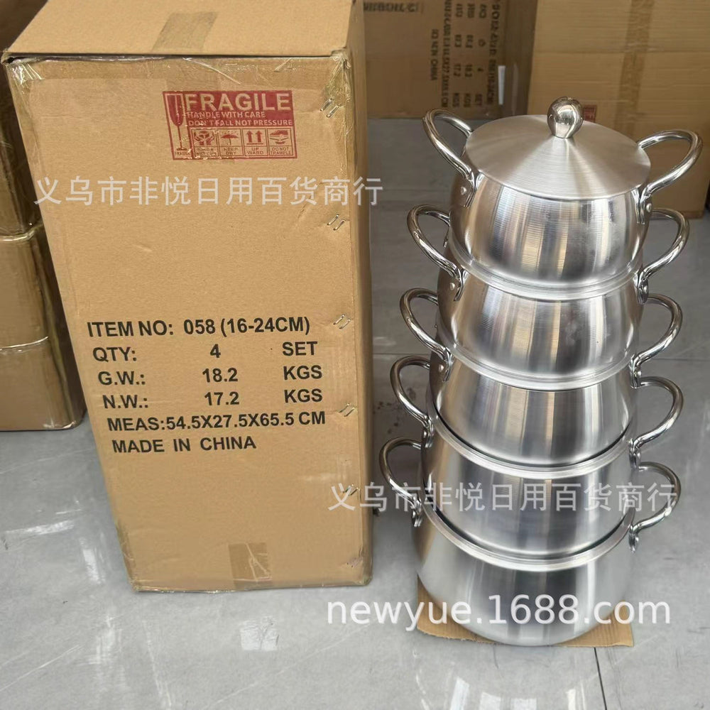factory direct sales aluminum pot household pot multi-function aluminum pot kitchen aluminum pot commercial aluminum pot aluminum pot canteen aluminum pot