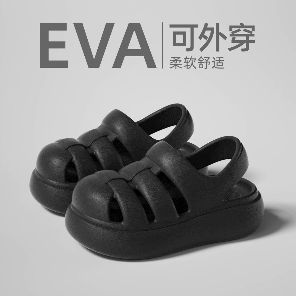 Eva squishy sandals for boys and girls - cartoon design, thick sole, non-slip, perfect for summer outdoor wear