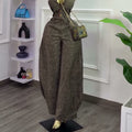 European and american cross-border women's fashion:  summer new leopard print sleeveless halter neck loose fit wide leg jumpsuit