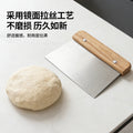 430 stainless steel beech wood handle cream scraper dough cutting knife pancake baking tool pancake knife