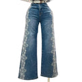 Women's sequinjeansboyfriend jeansloose pants hot diamond denim pants wholesale cargo jeans