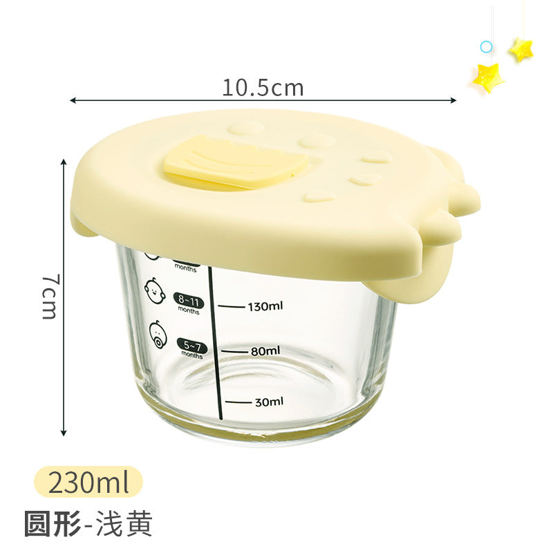 Baby food supplement box glass safe storage steaming custard bowl cup mold tool set - complete baby-specific food supplement bowl