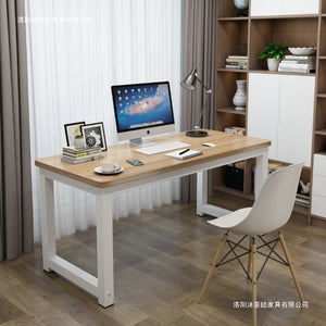 Rounded corner computer desk - desktop home student study table - commercial bean bag desk - modern minimalist office desk
