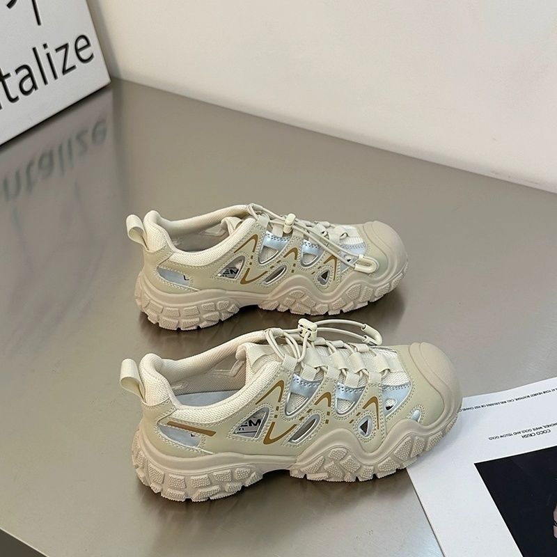 Fashion outdoor hollow casual shoes women's 2024 summer new ugly cute shoes running sports shoes hiking shoes dad shoes