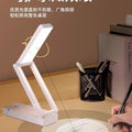 Rechargeable mini desk lamp - eye protection, foldable, portable, extra-long battery life - perfect for college students' study, dorm room, or bedside use