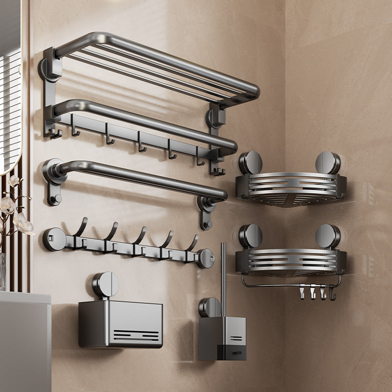Suction cup towel rack, toilet free punching, bath towel rack, bathroom rack, toilet, toilet storage pendant set.