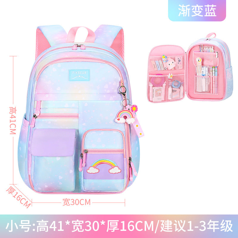 Shaodong schoolbag source manufacturer customizes primary school schoolbags for grades 1-6, refrigerator door opening customization, change logo