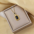 X-8178 gold black necklace