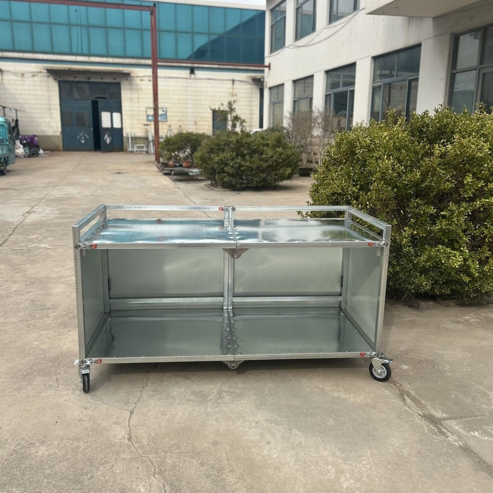 Folding cart for setting up stalls, foldable universal multi-functional snack night market cart, meal cart, movable stall