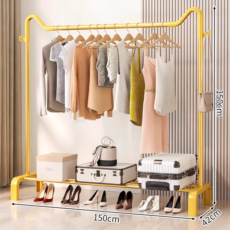 Freestanding coat rack - multi-functional clothes hanger for home, bedroom, balcony, dorm room - easy to assemble