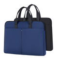 Large capacity zippered tote business briefcase - conference, meeting, document, and laptop bag - customizable with printing - office document bag