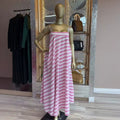 European and american cross-border women's clothing:  summer new collection - sweet & fresh bandeau striped loose long slip dress