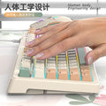 Dazzling silver fox k600 wired keyboard and mouse combo - 87-key rainbow backlit tri-color keycap office & business set