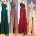 new arrival: solid color sequin fairy long sleeveless fashionable slim-fit elegant midi evening gown for cross-border e-commerce