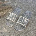 2024 new fashion crystal clear anti-odor summer outdoor wear exquisite bathroom home bathing non-stinky foot slippers