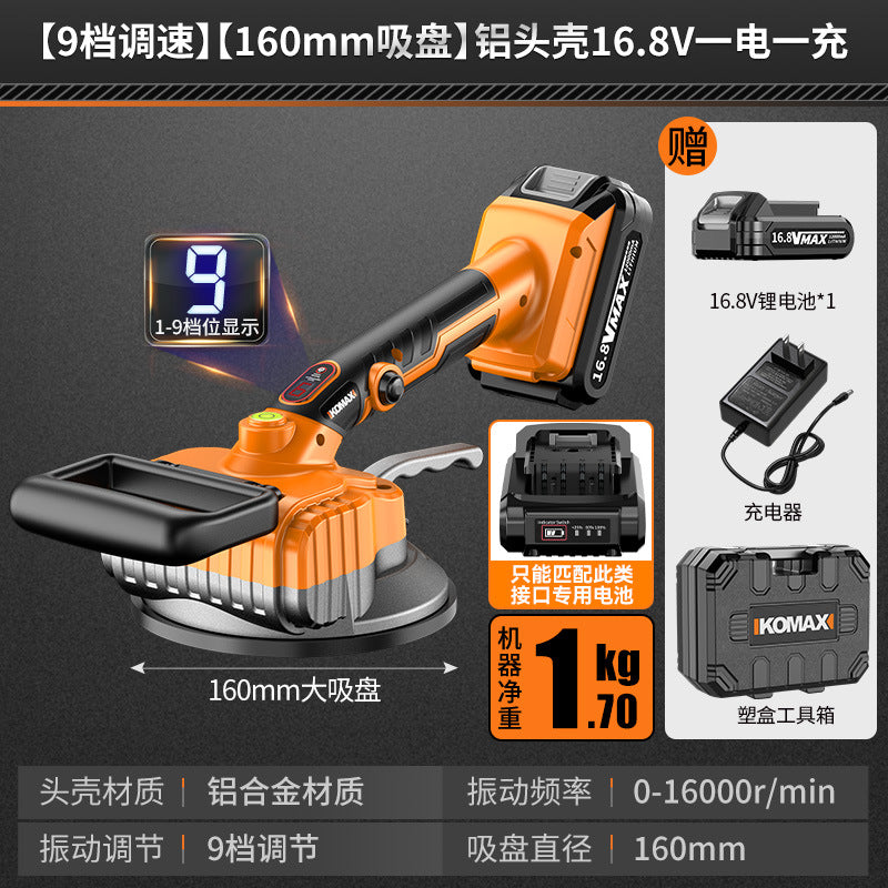 Tile laying machine - high-power electric vibrator for smart large format wall and floor tiles - the ultimate tile installation tool