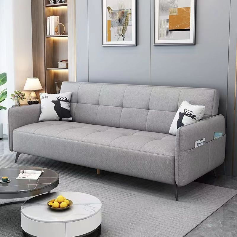 Fabric sofa for small apartments, rental properties - minimalist modern tech fabric multifunctional foldable sofa bed (2-in-1)