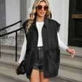 Fashion cross-border trade women's clothing  independent station new washed loose flap pocket pants denim vest waistcoat tops
