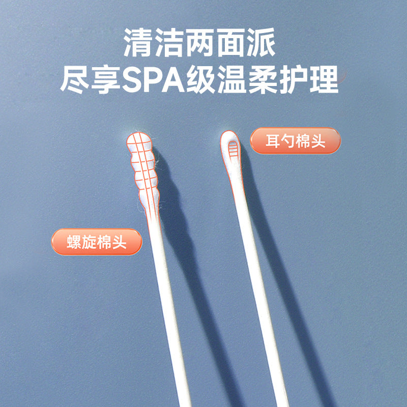 Baby cotton swabs - gentle ear & nose cleaning for newborns, infants, and toddlers - double-ended, fine-tipped cotton buds