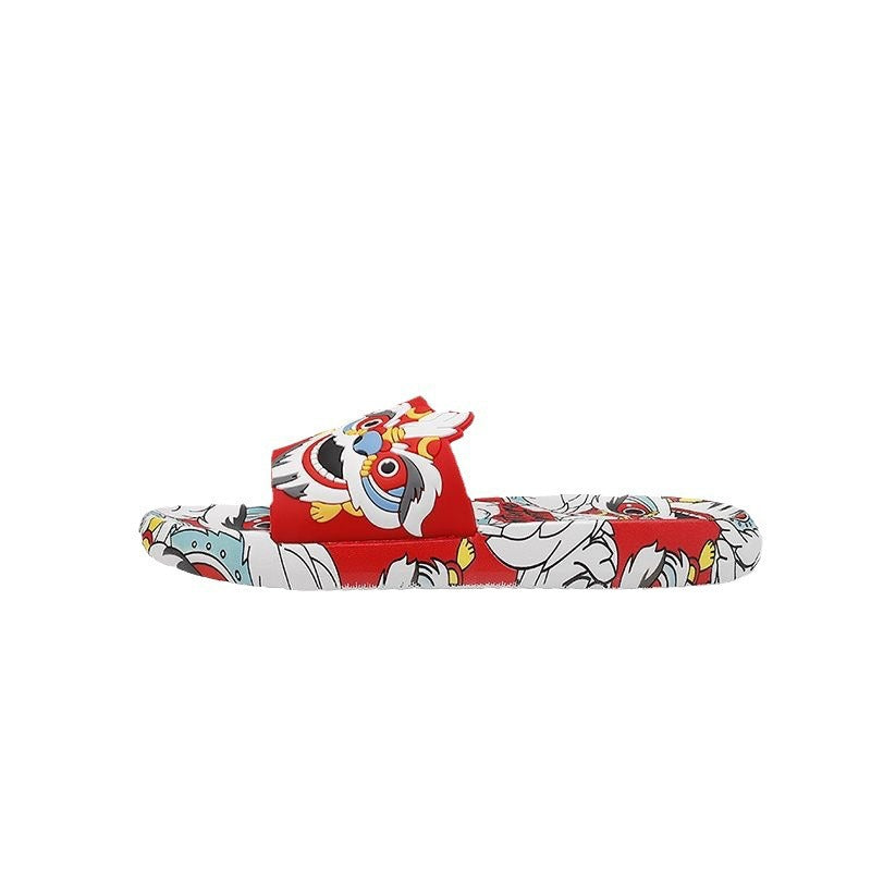 Men's and women's national trend slippers men's summer outer wear 2024new arrival non-slip sandals women's trendyfashioncouple slippers wholesale