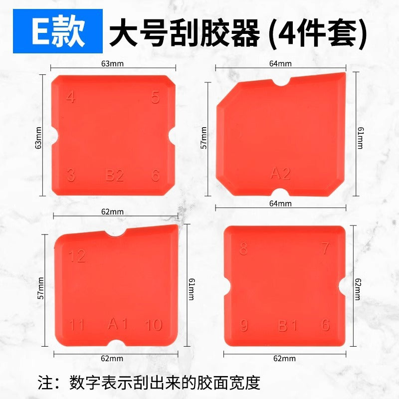 Squeegee tool, special scraper for beautiful seams, glass glue, edge scraper, scraper, seam clearing, trimming, and corner trimming