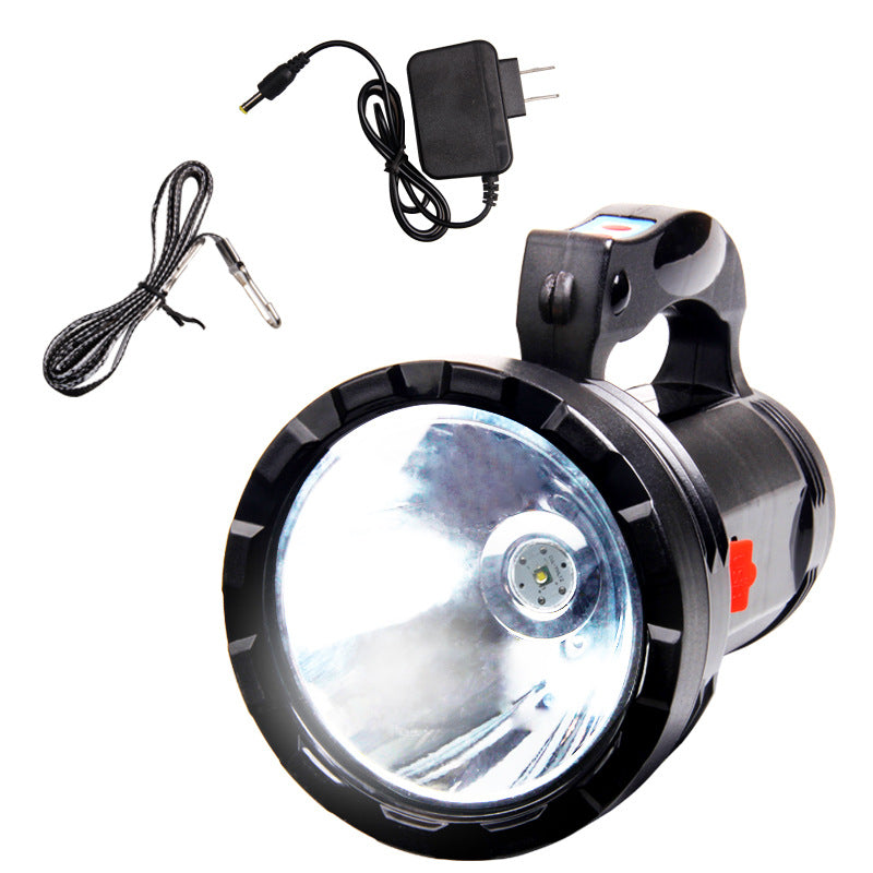 Cross mirror upgrade power bank outdoor strong light searchlight LED charging flashlight 20 watt hole hole portable light