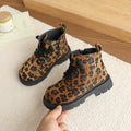 Fanka haomuplus size thick heel round toe leopard print short boots women's suede manufacturer in stockfall and winter women's boots