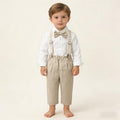 One-year-old dress for baby boys fall and winter british style birthday party clothes for boys overalls suit baby suit