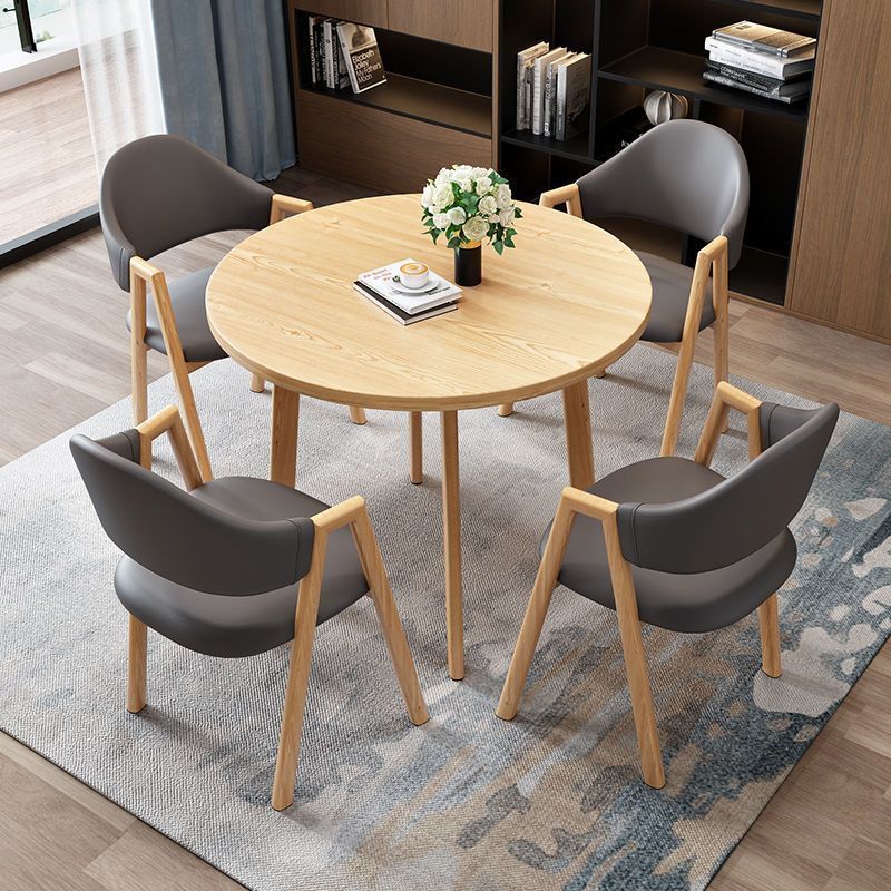Nordic light luxury negotiation table and chair combination sales department modern casual milk tea shop dining table small apartment round table for home