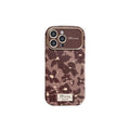 Mixed brown flowers are suitable for apple 17 anti-fall mobile phone case large window iphone16promax protective cover anti-fall