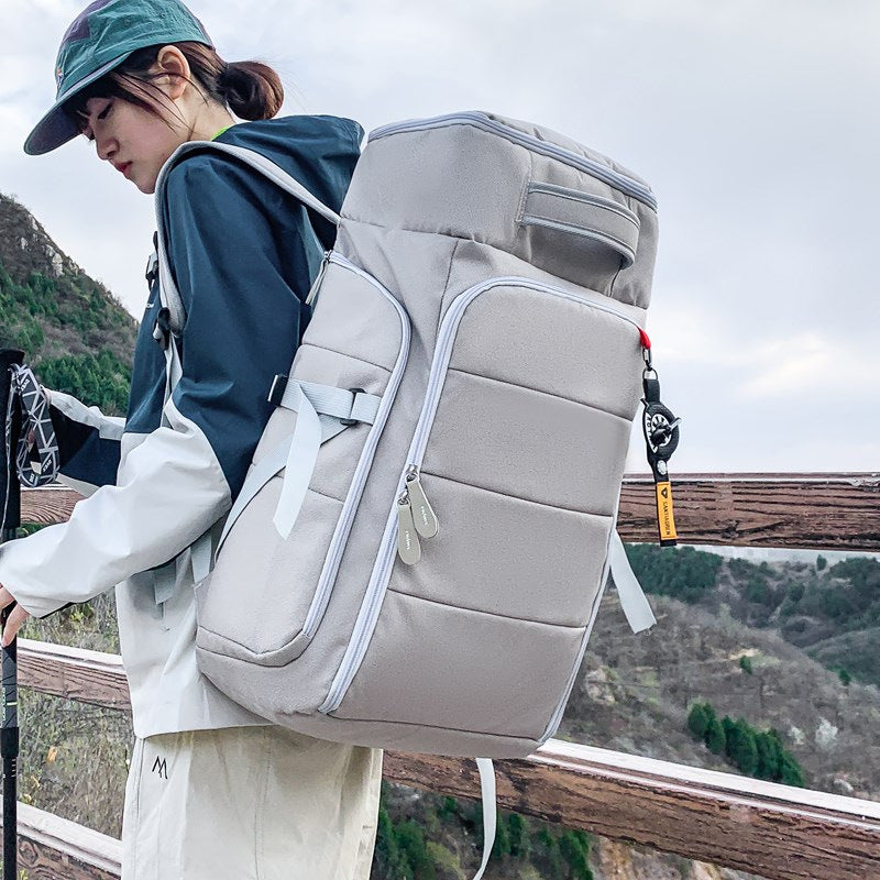 Cross-border outdoor travel backpack men's large-capacity mountaineering hiking sports backpack with shoe compartment casual simple backpack