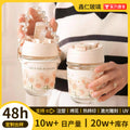 Popular ins style pearl chain satchel water cup small gift souvenir cup good-looking portable glass double drinking cup