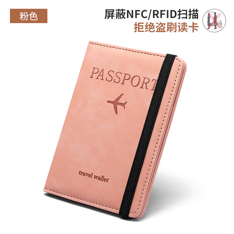 popular passport clip ticket protective cover, portable multi-function, multi-card anti-theft storage bag PU leather