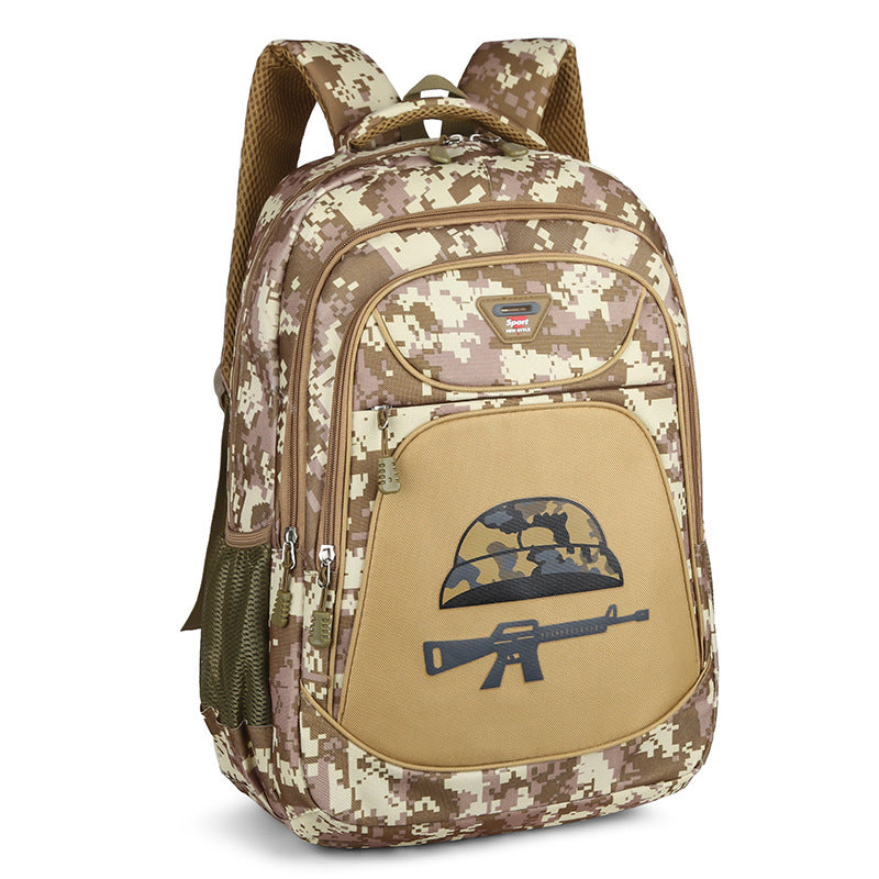 New camouflage backpack men's large-capacity business travel travel computer backpack schoolbag junior high school student