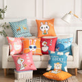 Cartoon throw pillow sofa cushion bed headrest office reading lumbar support backrest pillow with insert - customizable