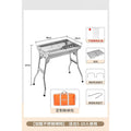 Outdoor bbq grill - heavy duty, foldable, smokeless bbq rack - home bbq charcoal stainless steel portable grill