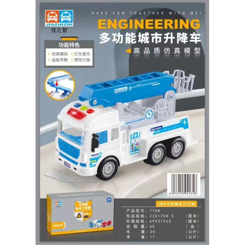 simulation engineering vehicle series multi-functional school bus mixer truck kids early education educational toy car model gift