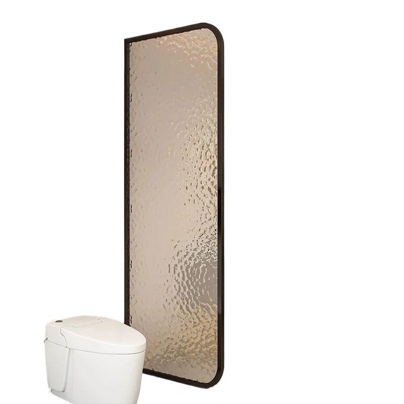 Minimalist chic bathroom tempered glass shower screen - water ripple design, wet & dry separation