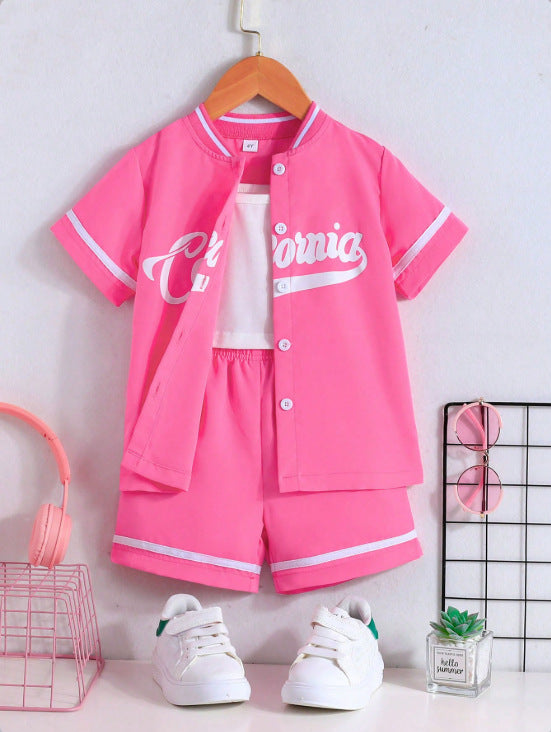 new arrival casual girls' three-piece set - direct from the manufacturer