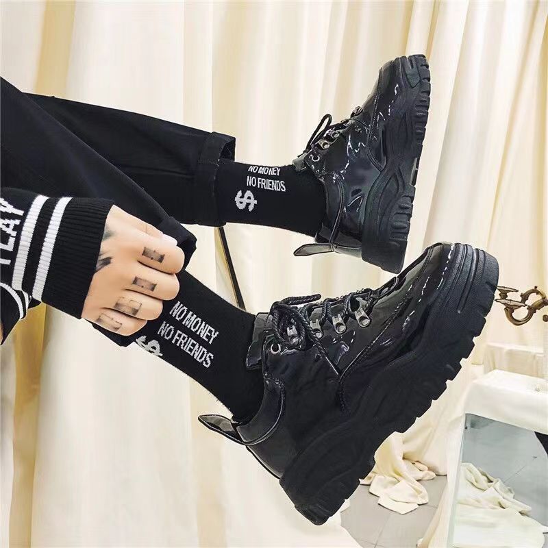Spring/summer new men's leather shoes - versatile korean style, british fashion, trendy men's business casual shoes with hidden wedge heel and lace-up closure