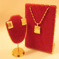 24k gold-plated middle eastern dubai women's love jewelry, square design pendant earrings, back-to-school gift