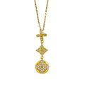 【titanium steel】elegant and high-end full diamond real gold exquisite micro-paved four-leaf clover necklace - women's fashion trendy clavicle chain