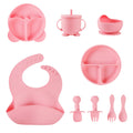 bestselling silicone baby feeding set: infant supplies, baby food bowl, fork, spoon, bib, and utensil set