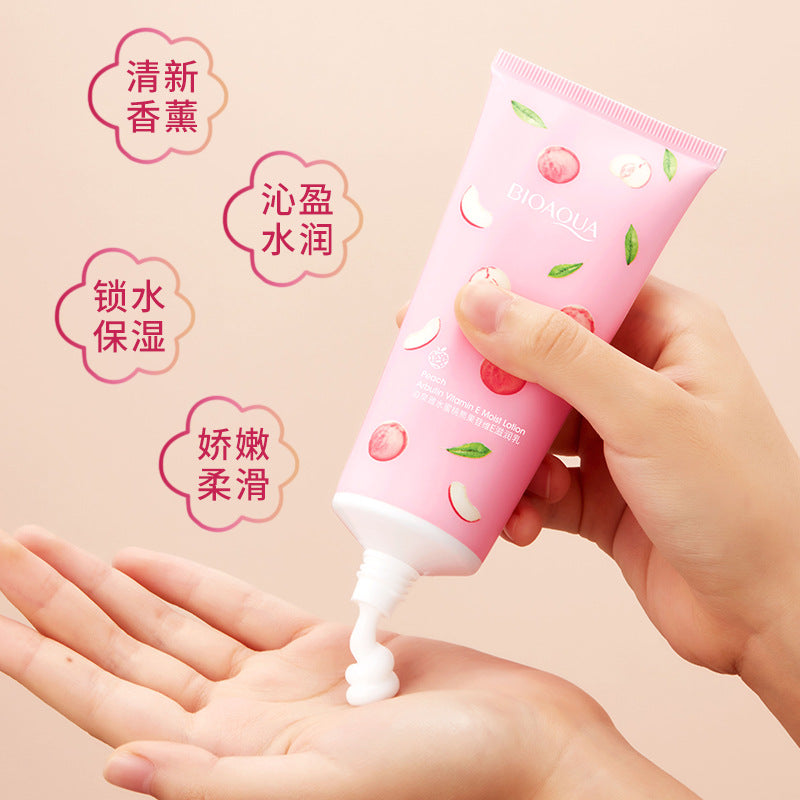 Boquanya Peach Arbutin Vitamin E Moisturizing Milk Hydrating Moisturizing Smooth Fresh Delicate Vitamin E Body Milk