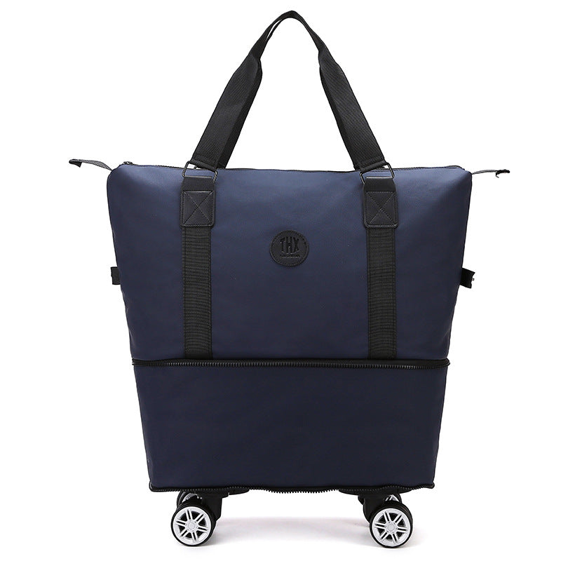 Multifunctional universal wheel travel bag women dry and wet separation fashionable large-capacity luggage bag expandable moving storage bag