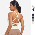 New arrival cross-border double-sided nylon pure color beautiful back cross sports intimates running fitness yoga wear vest tops women