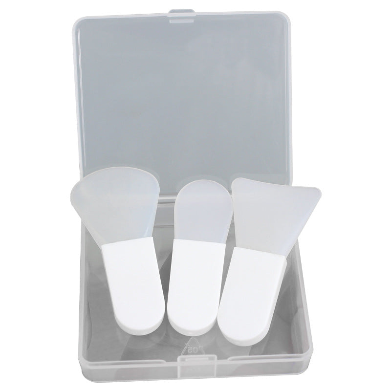 Boxed makeup & beauty silicone brush set - short handle, new mini mud mask applicator, portable beauty tool