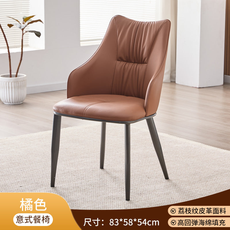 Italian light luxury backrest dining chair chair for home restaurant scandinavian stool modern casual backrest chair hotel negotiation chair