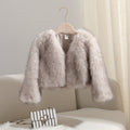 cross-border e-commerce hot seller: faux fur fashion warm hooded jacket